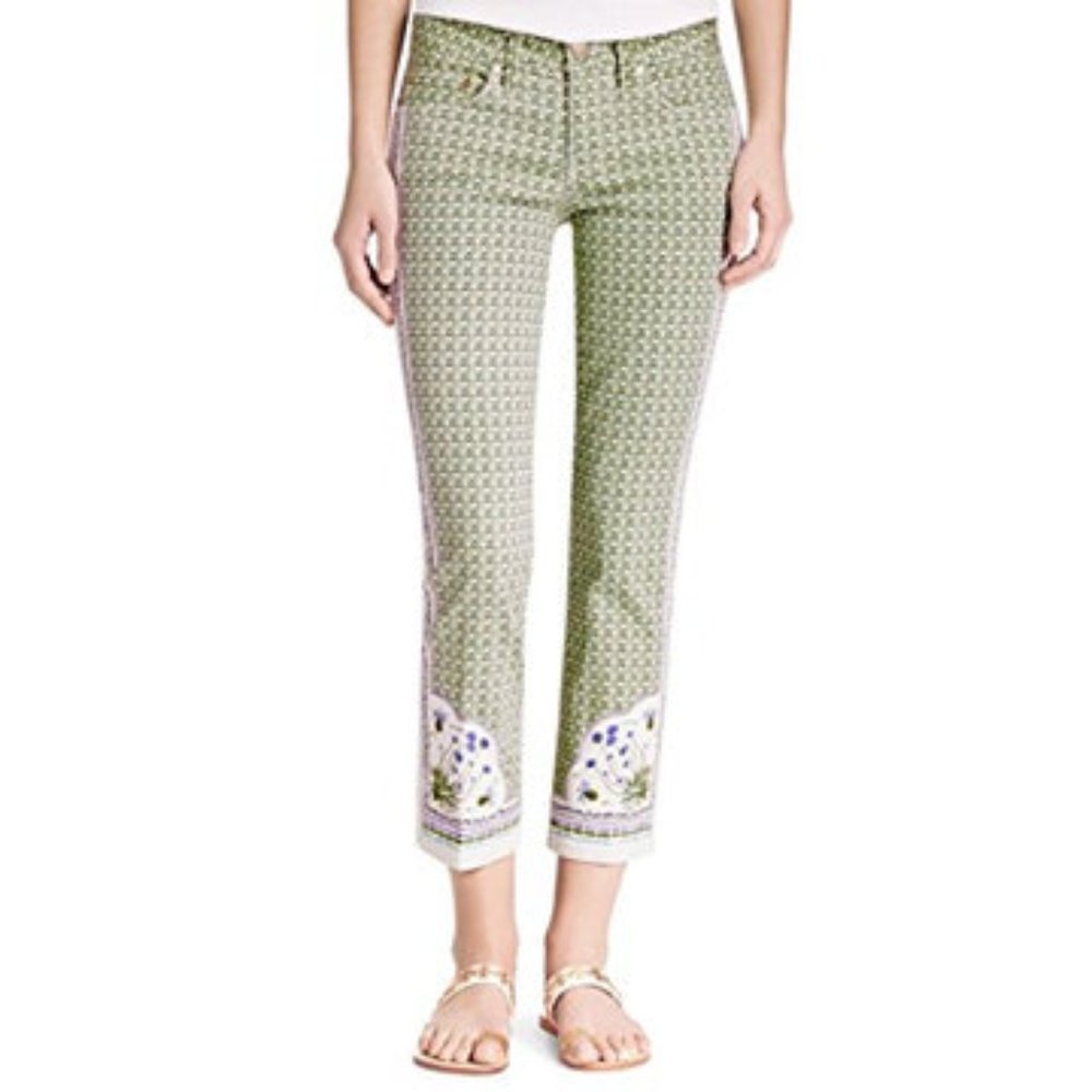**SOLD**  Tory Burch Mia Slim Crop Jeans Size 24